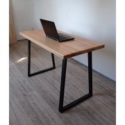 Компьютерный деревянный стол с металлическими ножками "Берлин-бук"  в стиле Loft